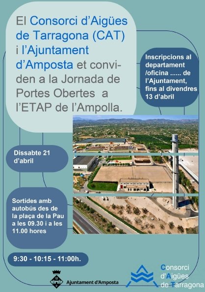 Ajuntament d´Amposta > Comunicació > Jornada de Portes Obertes a l’ETAP de l’Ampolla