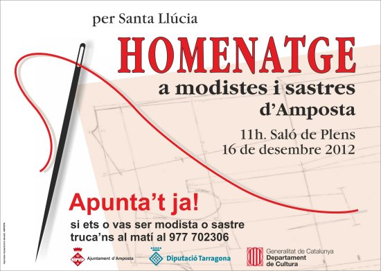 Ajuntament d´Amposta > Comunicació > Homenatge a modistes i sastres d’Amposta