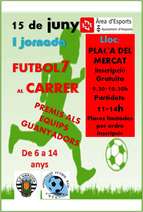 Ajuntament d´Amposta > Comunicació > I JORNADA DE FUTBOL 7 AL CARRER