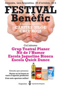 Serveis Socials d’Amposta organitza el festival benèfic de la tardor per recollir aliments