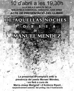 Presentació del llibre de poesia de Manuel Méndez