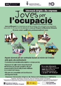 Informació sobre la contractació dels joves del Programa Joves per l’Ocupació