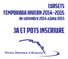 Inscripcions a la temporada Hivern 2014-2015 de la piscina municipal d’Amposta