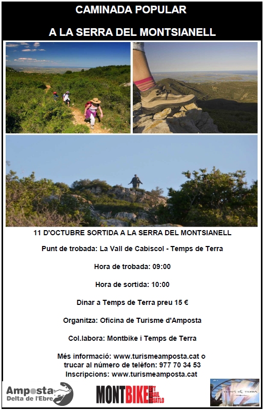 Ajuntament d´Amposta > Comunicació > Caminada popular a la serra del Montsianell