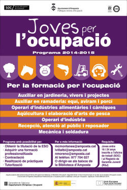 NOU PROGRAMA JOVES PER L’OCUPACIÓ!!!!!!!