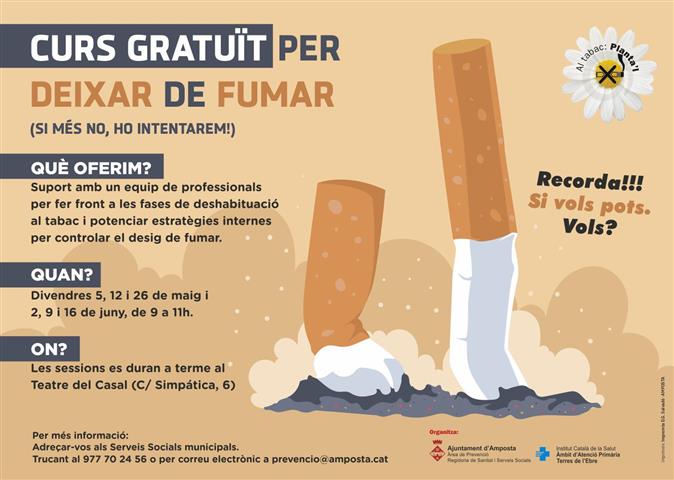 Curs gratuït per deixar de fumar