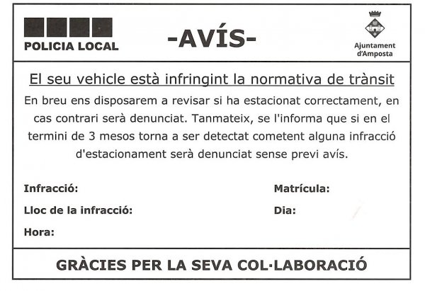 El sistema d’avisos a les infraccions lleus de trànsit avisa a 177 infractors en un trimestre