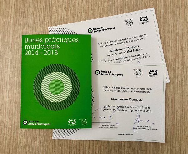 El programa ’Salut+Social’ de l’Ajuntament és reconegut amb el Certificat de Bones Pràctiques 