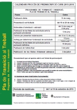 Programa de formació i inserció Pla de Transició al Treball