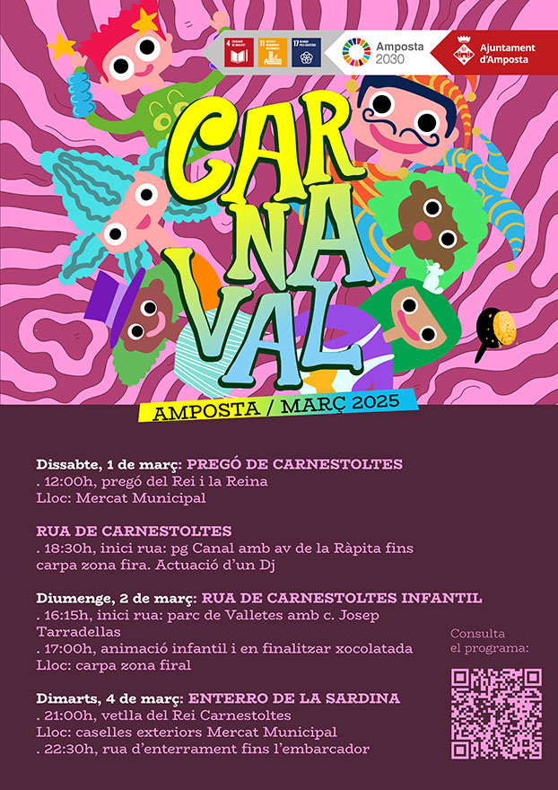 Cartell programa Carnestoltes Amposta 2025