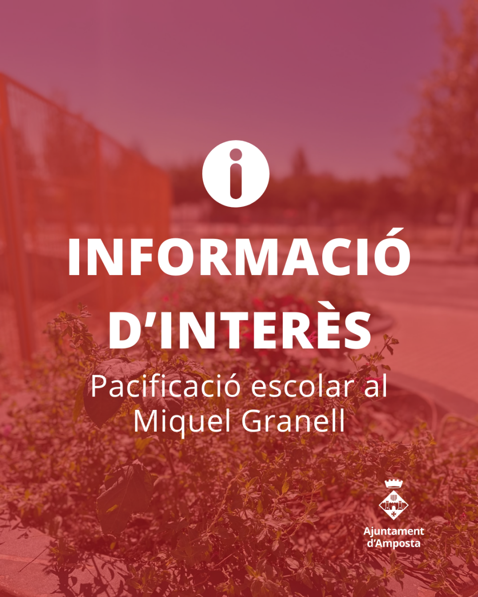 L’Ajuntament implanta un nou sistema de pacificació a l’entorn del Miquell Granell