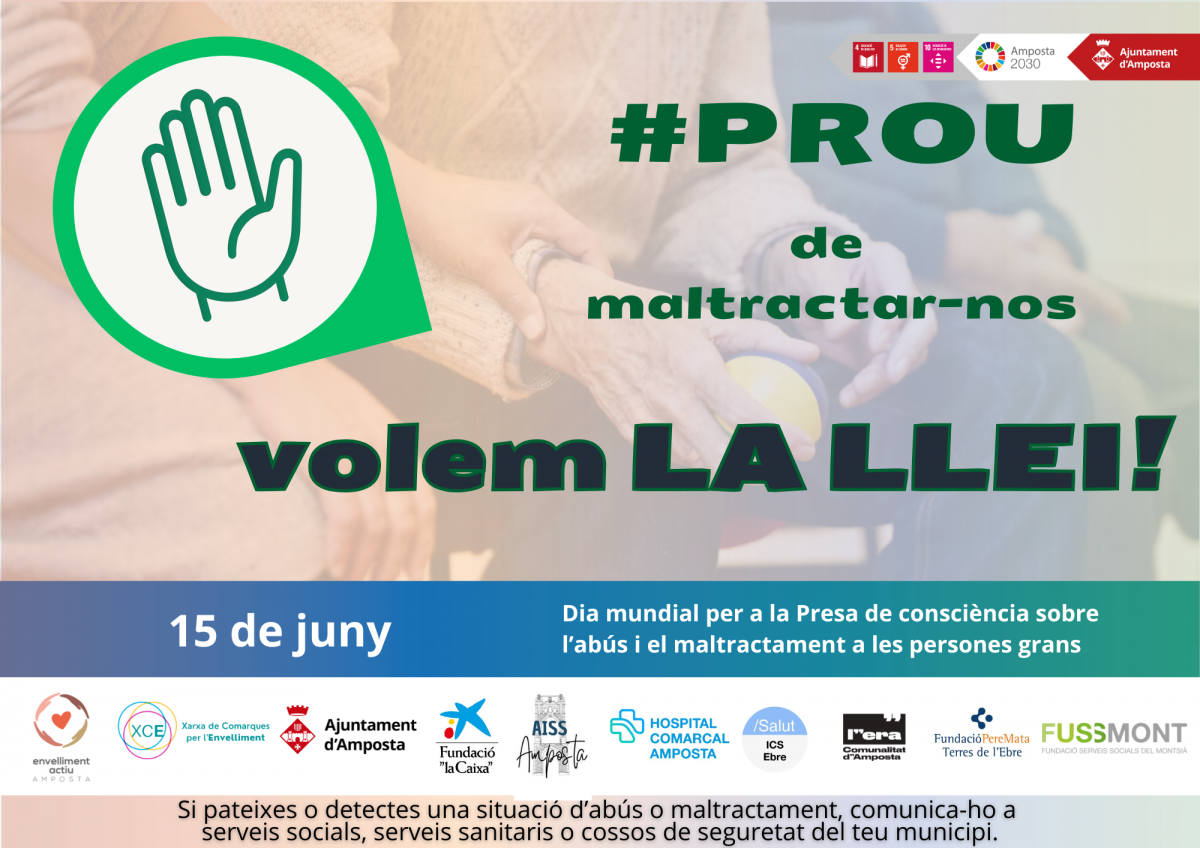 Amposta diu prou al maltractament de les persones grans amb diferents activitats