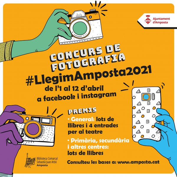 La Biblioteca Comarcal Sebastià J. Arbó convoca el concurs de fotografia "Llegim Amposta 2021"