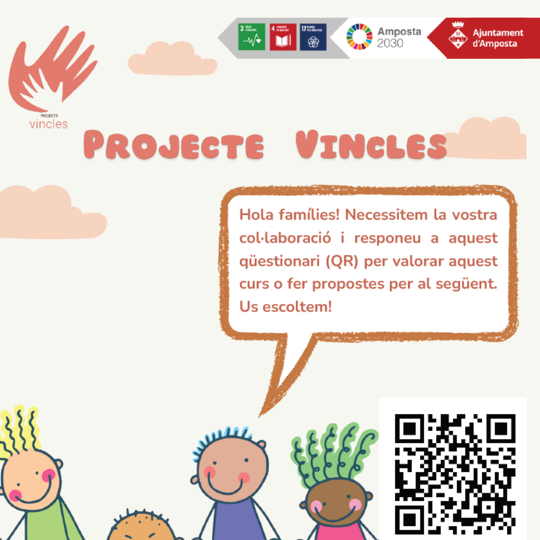 El nou Projecte Vincles obre una enquesta per conèixer les necessitats de les famílies amb infants i adolescents