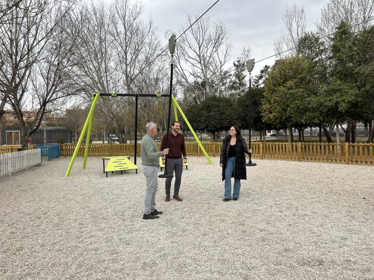 El parc dels Xiribecs estrena la tirolina dels pressupostos participatius