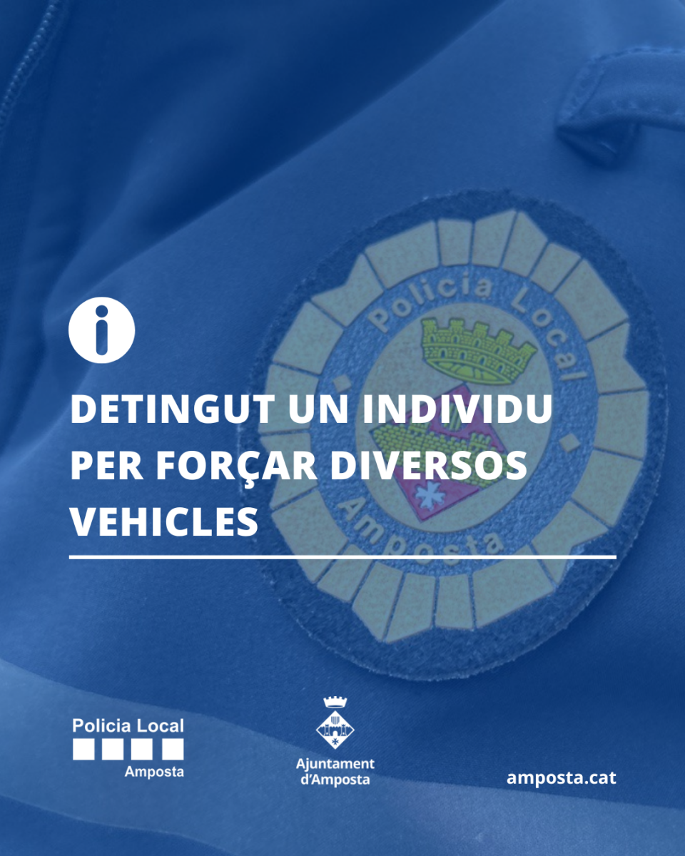 Detingut un individu per forçar diversos vehicles